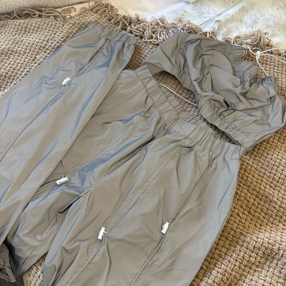 Fashion Nova gray Two-Piece Jumpsuit Set - Picture 3 of 4